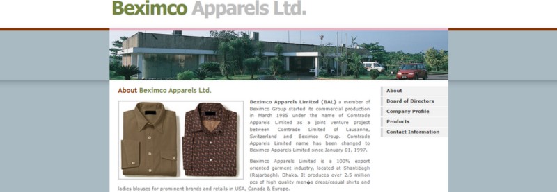 Beximco Apparels Limited
